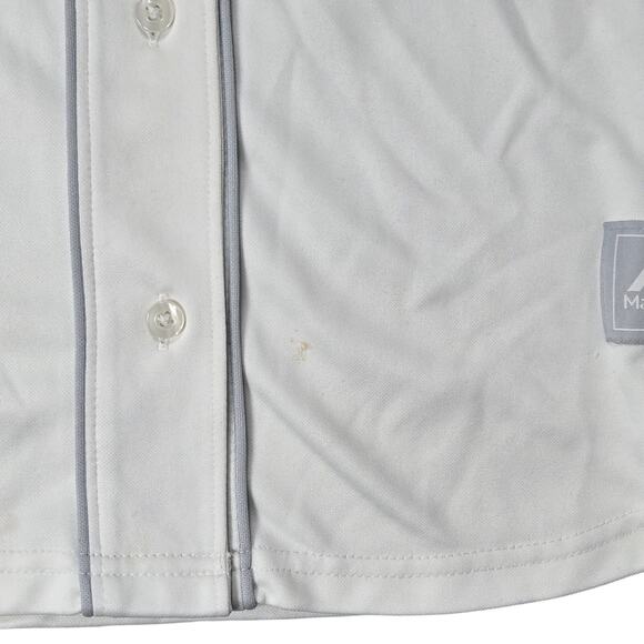 Majestic Chicago Cubs Fan Fashion Short Sleeve Button Down Sewn Jersey White L - Picture 7 of 10